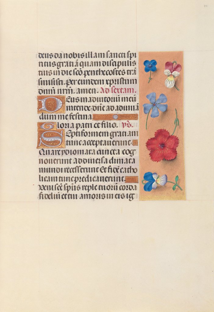 Detail of Hours of Queen Isabella the Catholic, Queen of Spain: Fol. 34r, c. 1500 by Master of the First Prayerbook of Maximillian