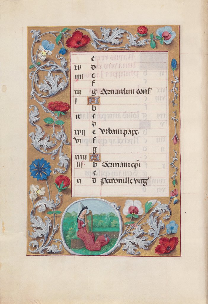 Detail of Hours of Queen Isabella the Catholic, Queen of Spain: Fol. 6v, May, c. 1500 by Master of the First Prayerbook of Maximillian