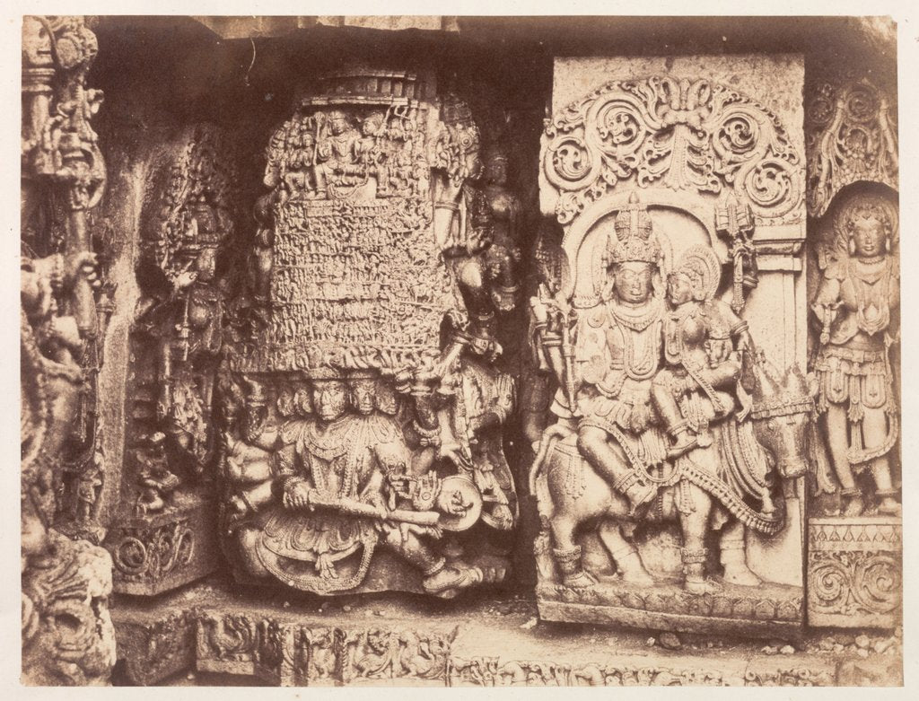 Detail of Hoysalesvara Temple Sculpture, Halebid, 1856-1857 by Richard Banner Oakeley
