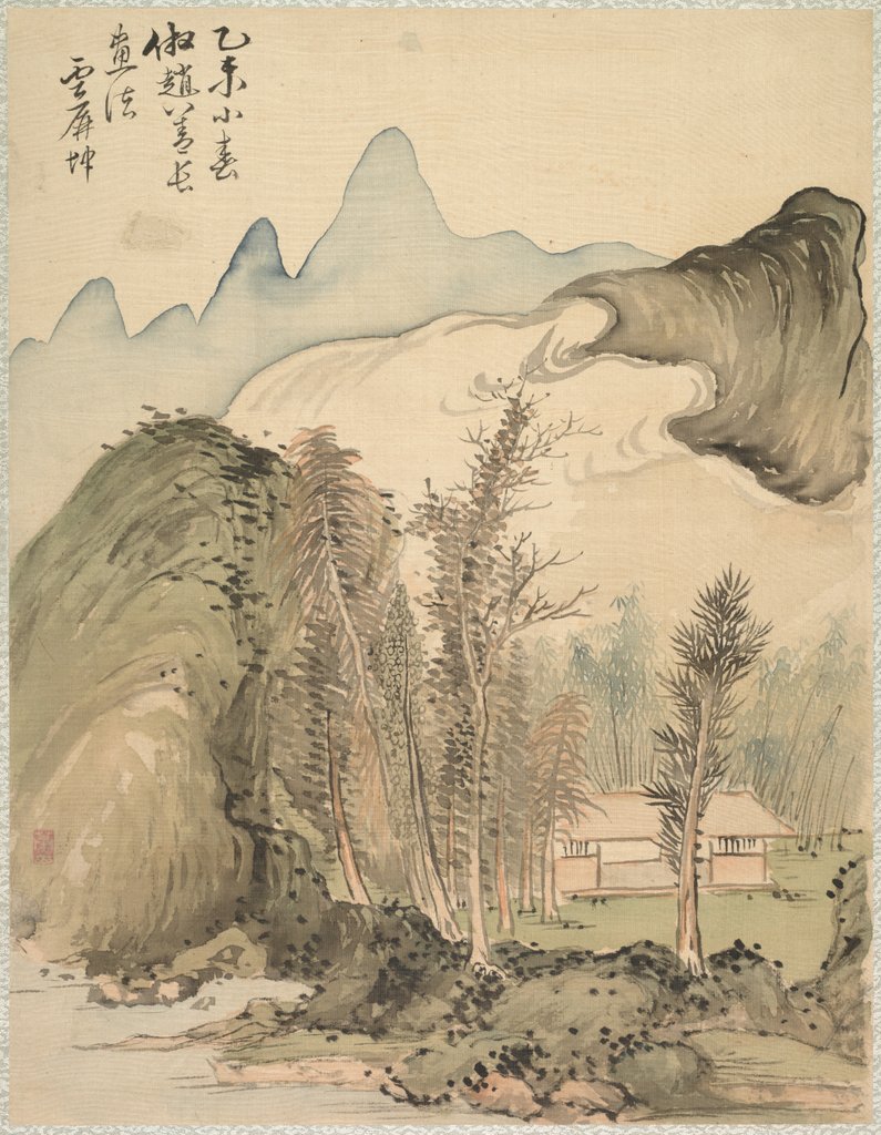 Detail of Hut Amidst the Trees, 1847 by Tsubaki Chinzan