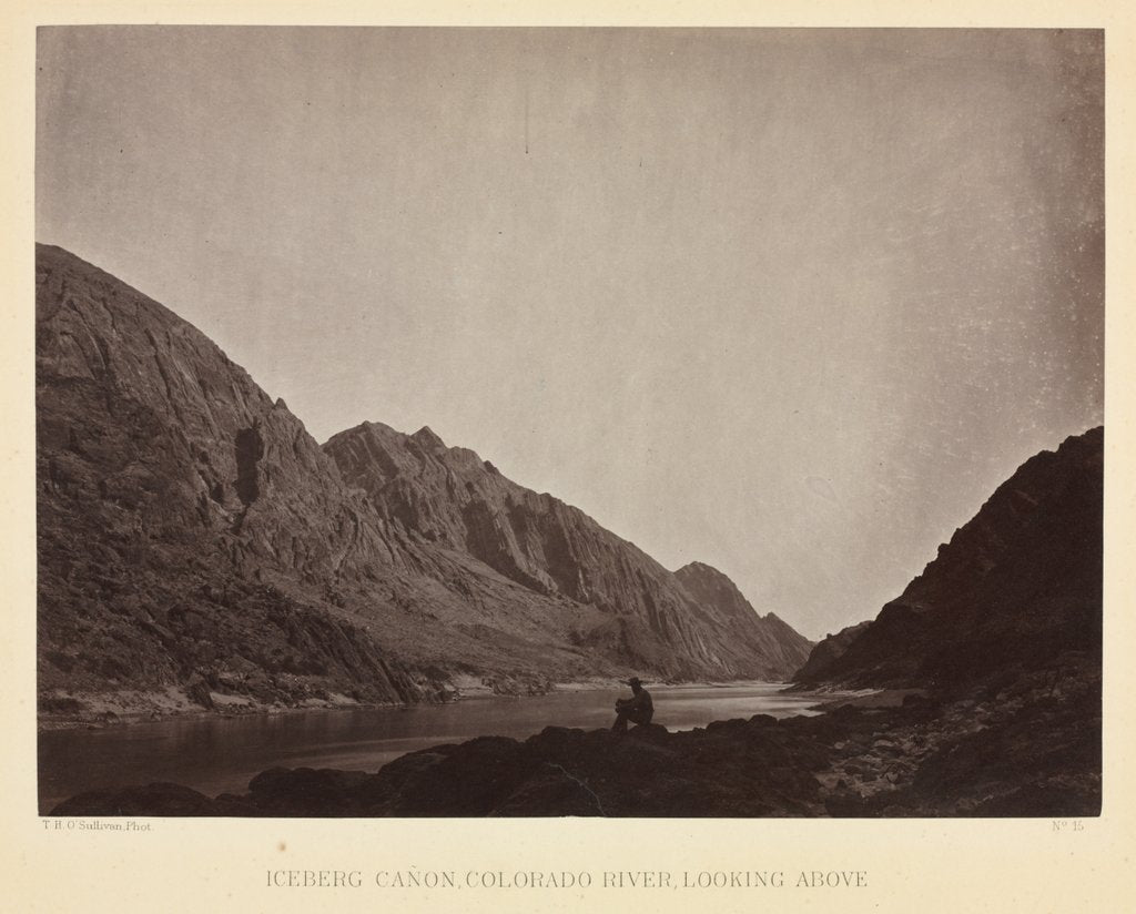 Detail of Iceberg Canyon, Colorado River Looking Above, c. 1871 by Timothy H. O'Sullivan