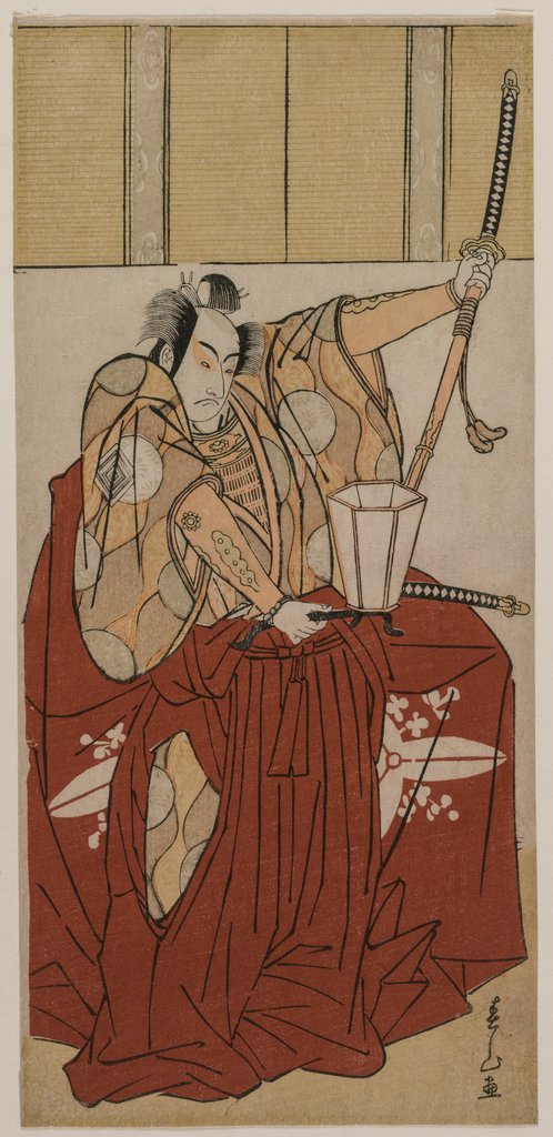Detail of Ichikawa Monnosuke II as Urabe no Suetake, 1781 by Katsukawa Shunzan