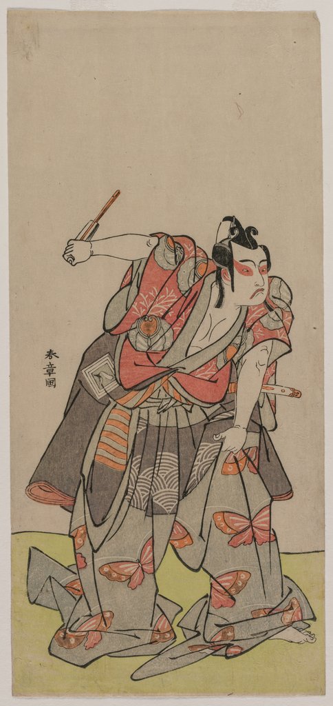 Detail of Ichikawa Yaozo II as Soga no Goro, mid 1770s by Katsukawa Shunsho