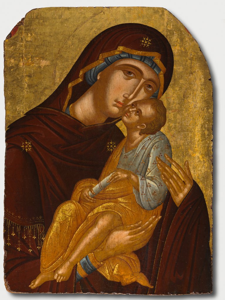 Detail of Icon of the Mother of God and Infant Christ, c. 1425-50 by Angelos Akotantos (attributed to)