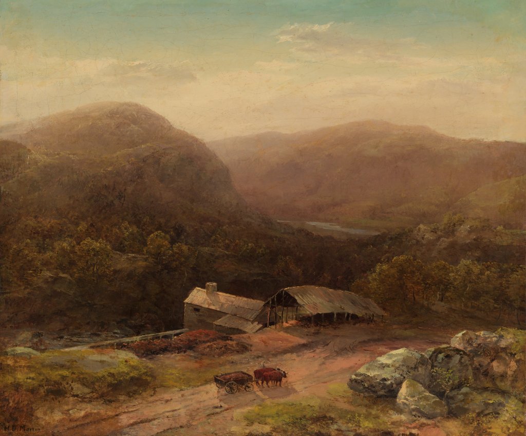 Detail of In the Housatonic Valley, late 1850s by Homer Dodge Martin (attributed to)