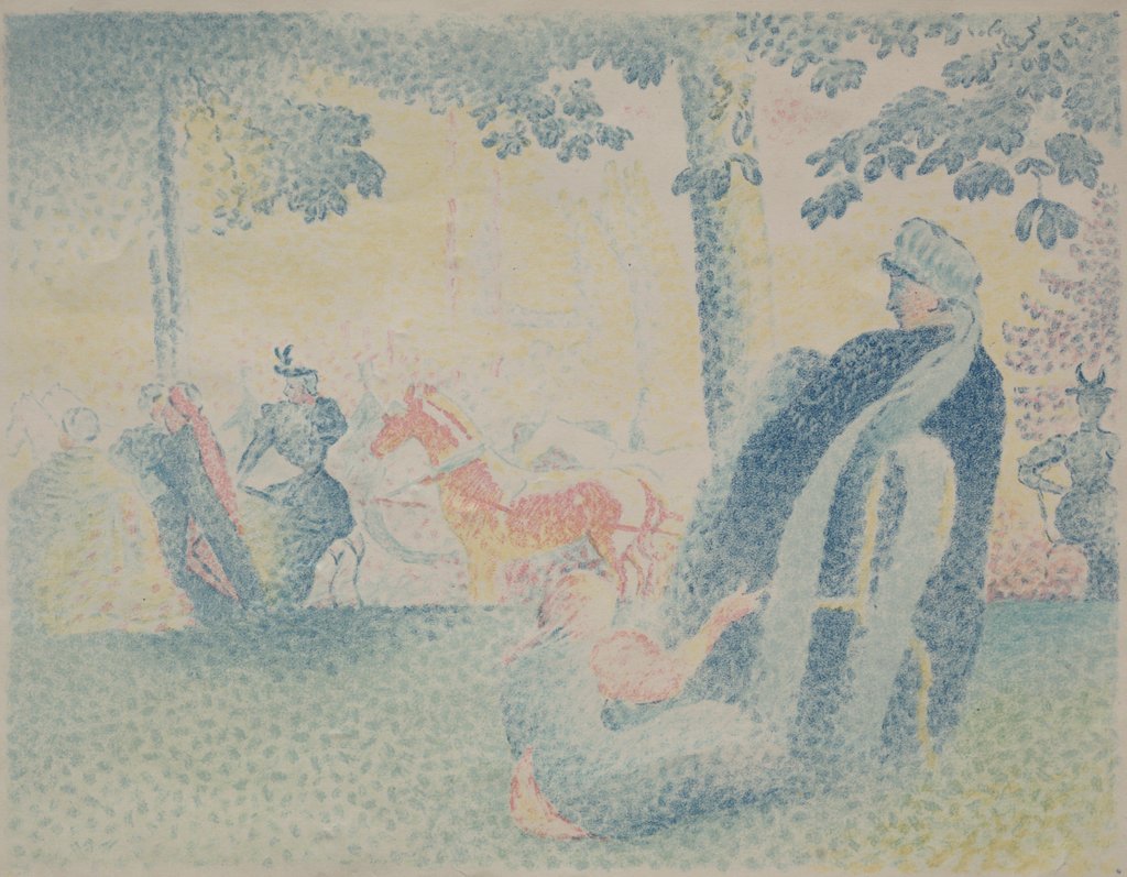 Detail of In the Park by Henri-Edmond Cross