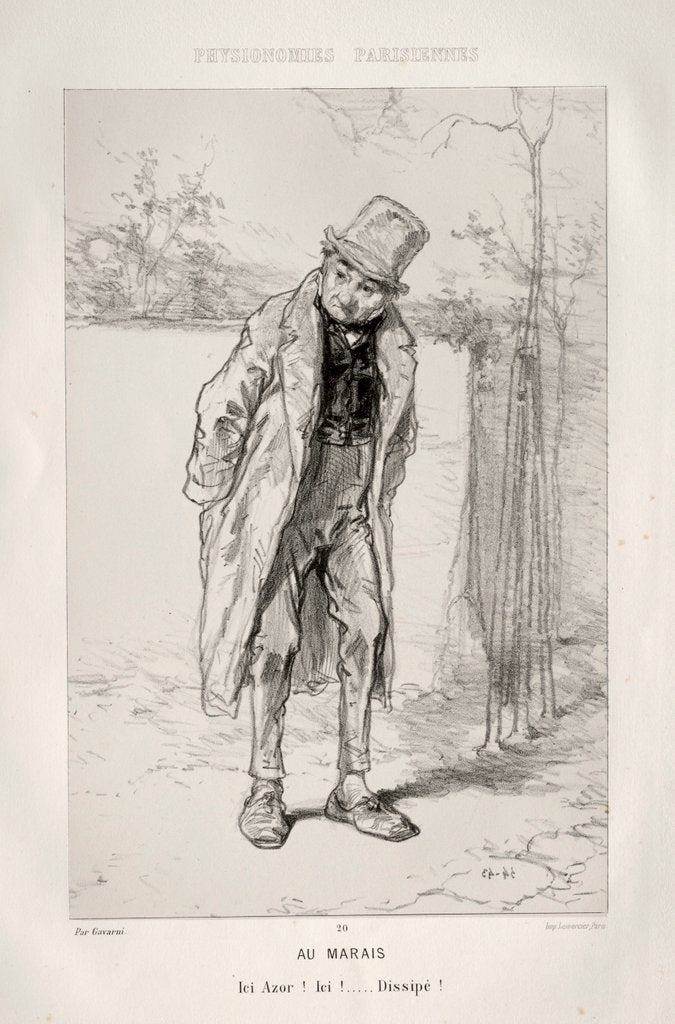 Detail of In the Quarter of the Marais by Paul Gavarni