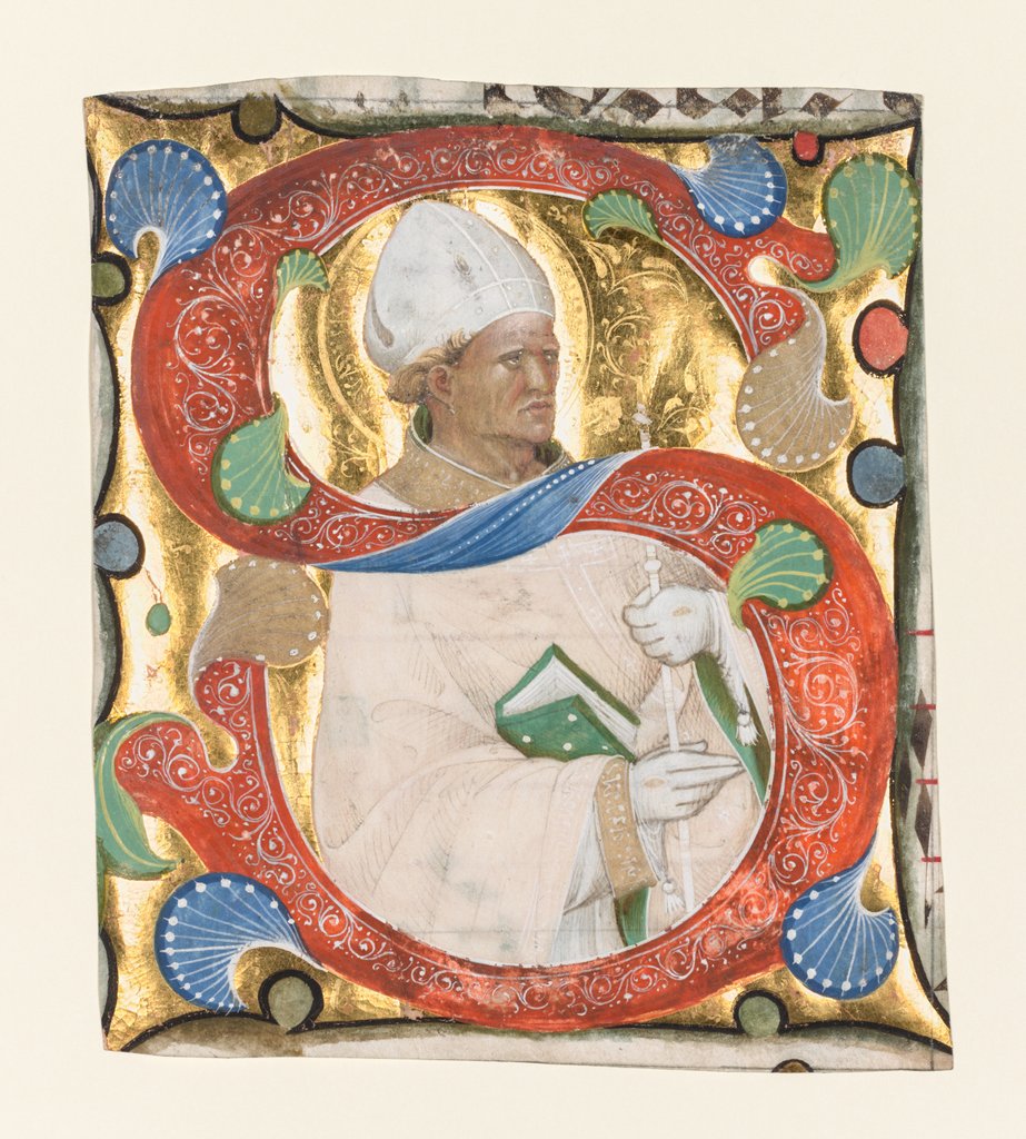 Detail of Initial S from a Gradual: St. Augustine, c. 1420 by Master of the Murano Gradual