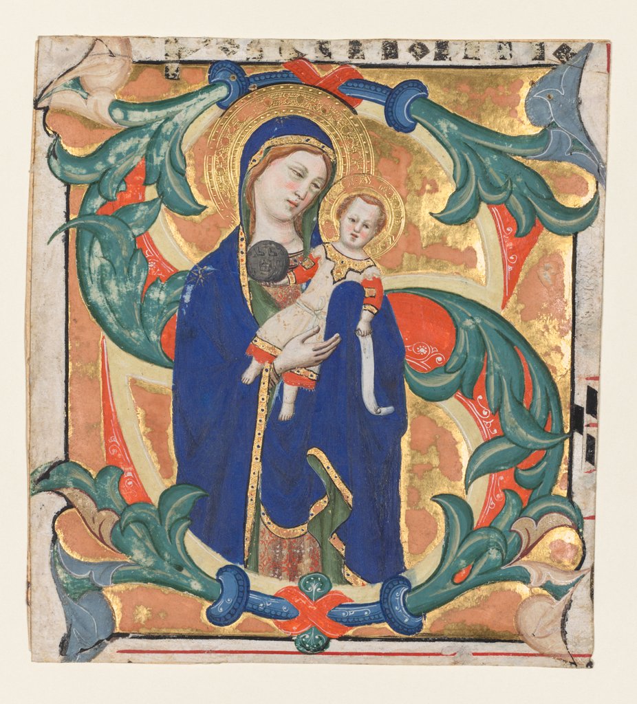 Detail of Initial S[alve sancta parens] from a Gradual: Madonna and Child, c. 1370-1374 by Don Silvestro dei Gherarducci