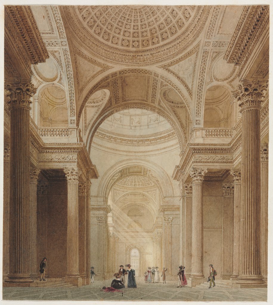 Detail of Interior of the Pantheon in Paris by Fredrick Nash