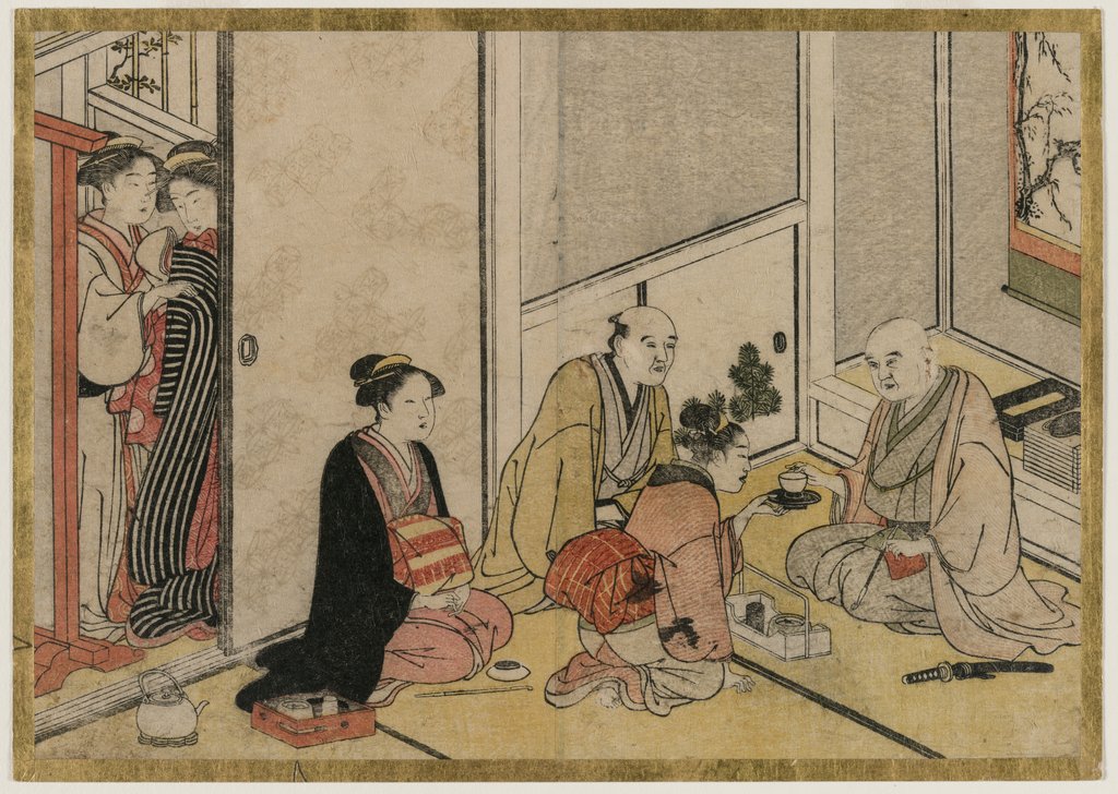 Detail of Interior Scene by Katsukawa Shunsho