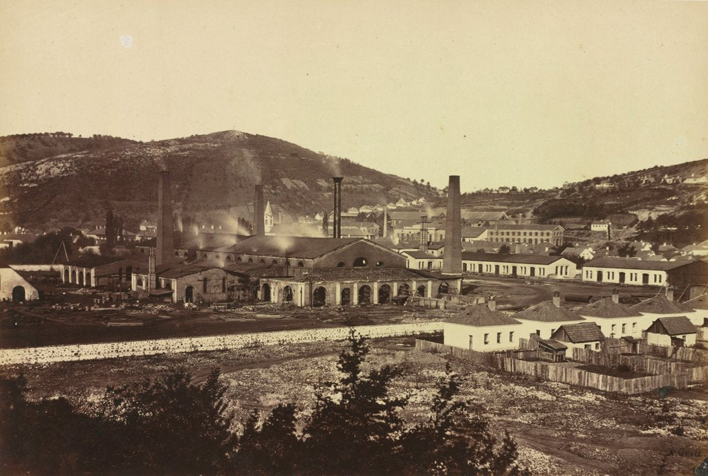 Detail of Ironworks in Reschitza, c. 1860 by Andreas Groll