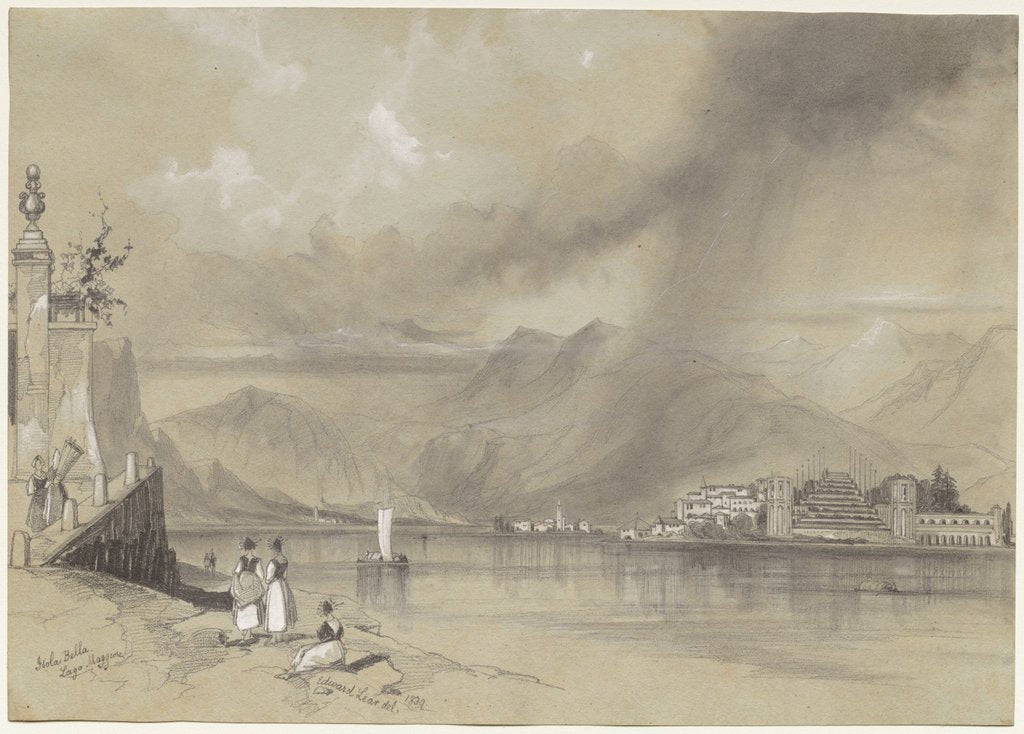 Detail of Isola Bella, Lago Maggiore, 1839 by Edward Lear