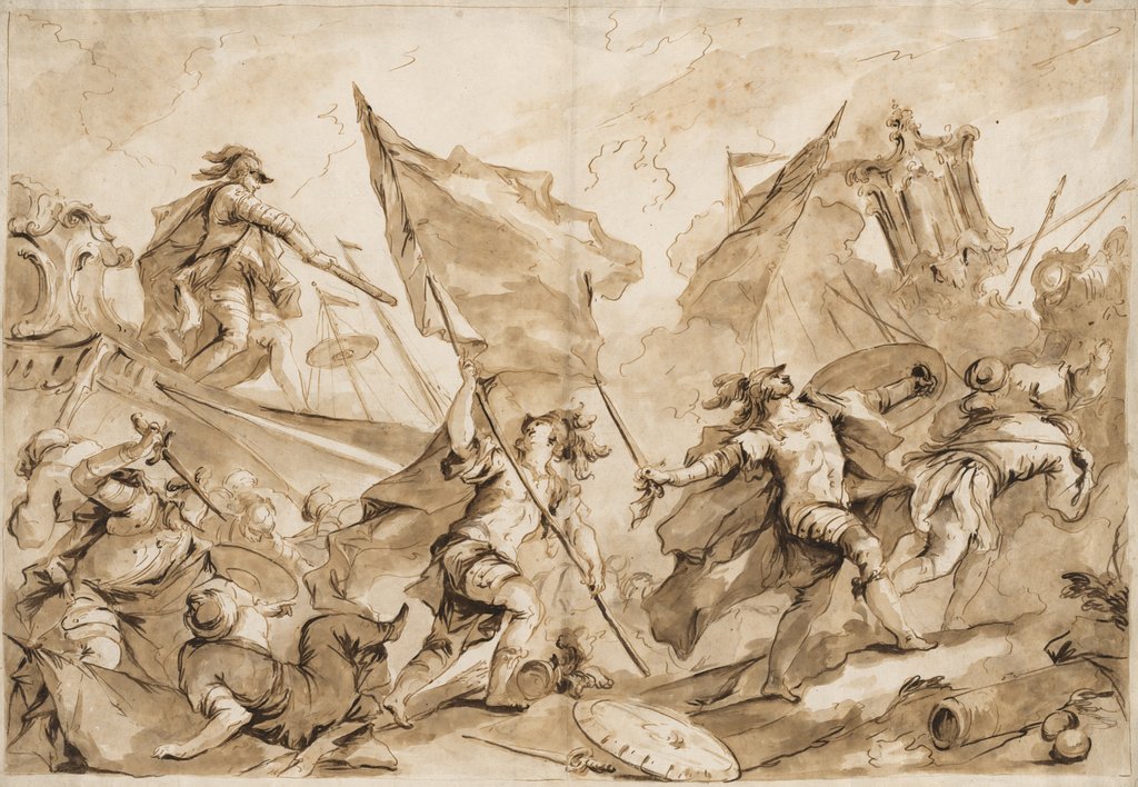 Detail of Jacopo Marcello Directing the Assault of Gallipoli, 1750-1760 by Antonio Guardi