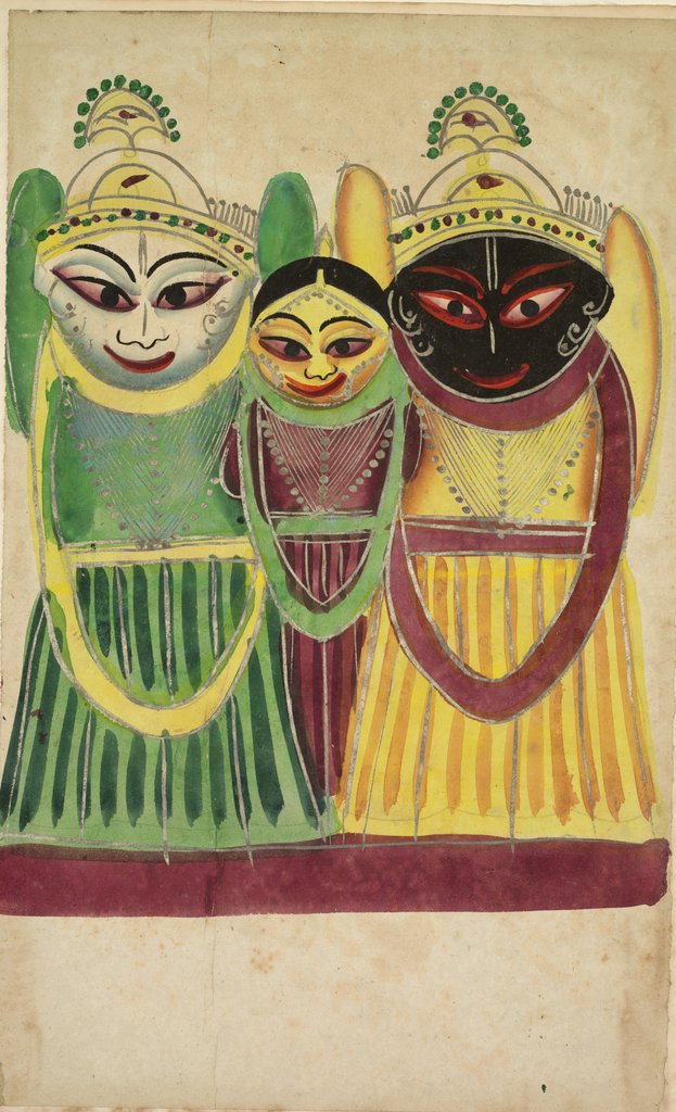 Detail of Jagannatha Trio, 1800s by Unknown