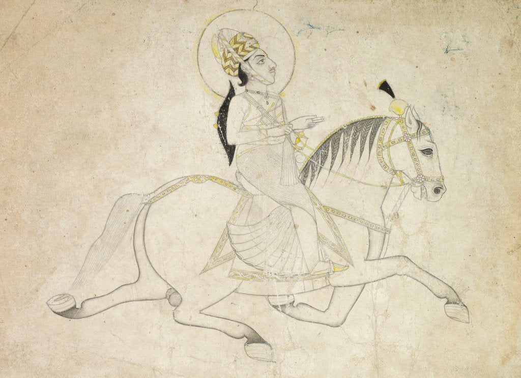 Detail of Jai Singh III of Jaipur Riding, c. 1820 by Unknown