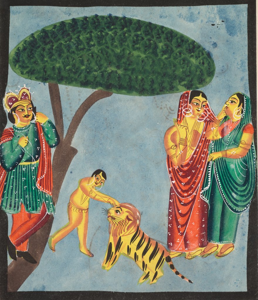 Detail of Jatayu Hinders Ravana's Chariot, Trying to Prevent Abduction of Sita, 1800s by Unknown