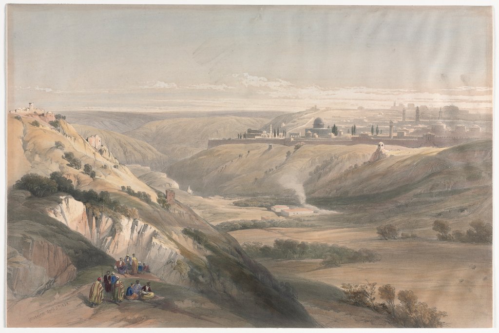 Detail of Jerusalem from the Mount of Olives, 1839 by David Roberts