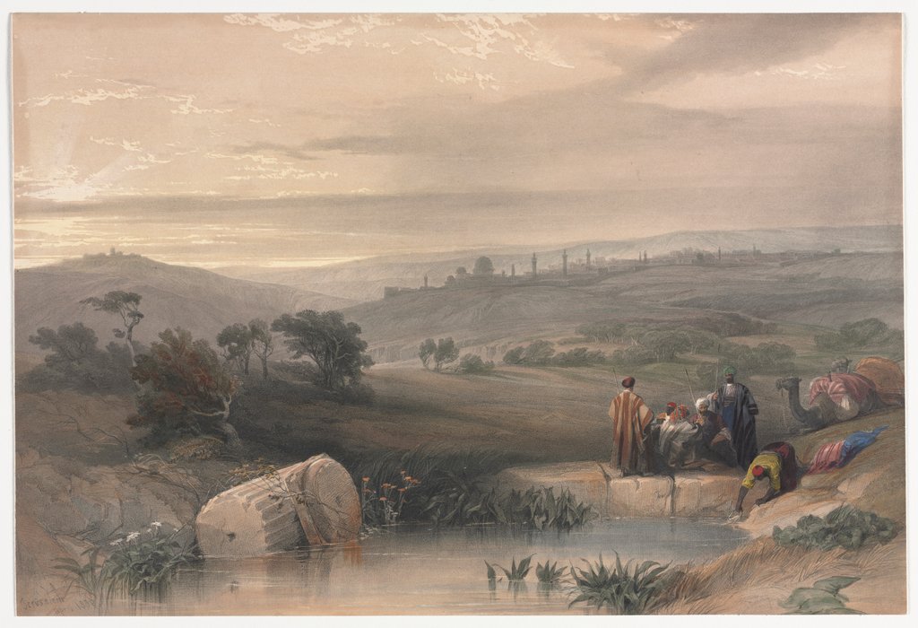 Detail of Jerusalem from the North, 1839 by David Roberts