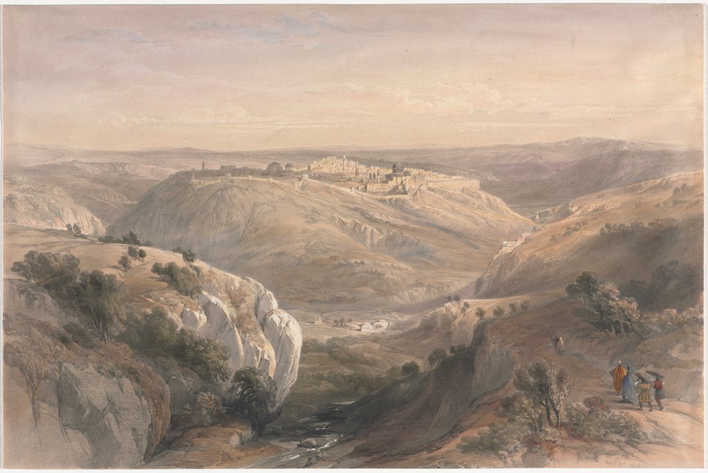Detail of Jerusalem from the South, 1839 by David Roberts