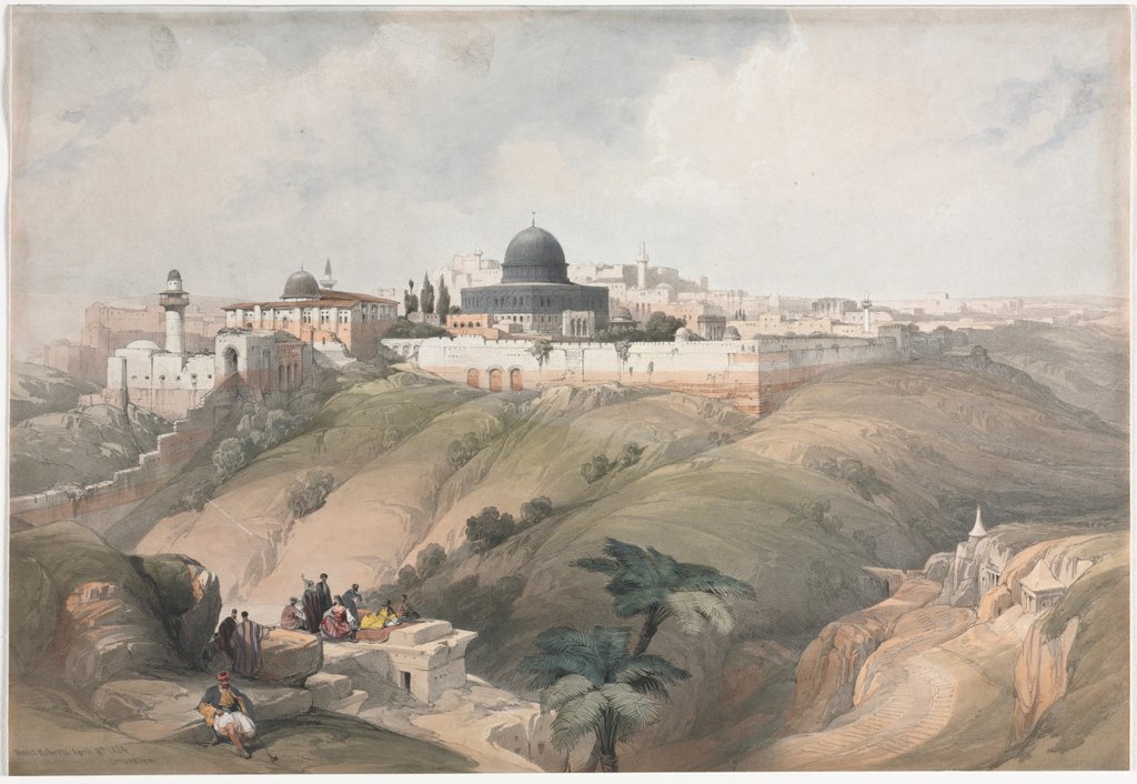Detail of Jerusalem, 1839 by David Roberts
