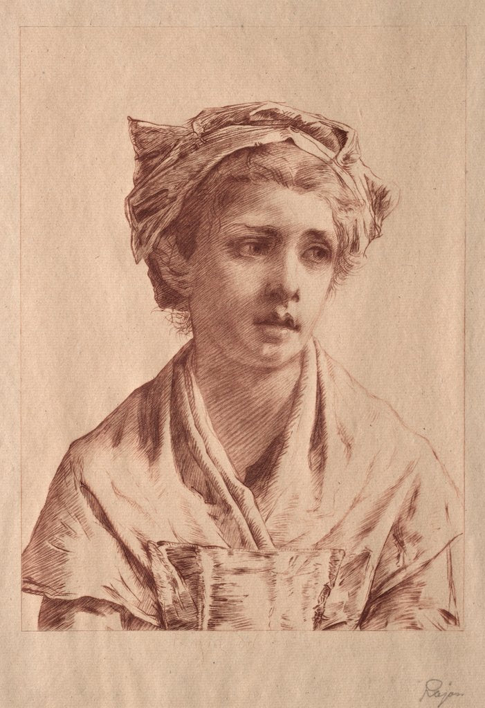 Detail of Jeune fille by Paul Rajon