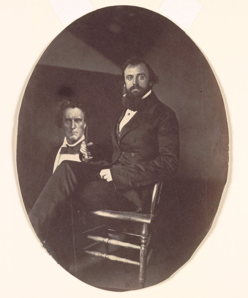 Detail of John R. Johnston with Painting, late 1850s by John R. Johnston