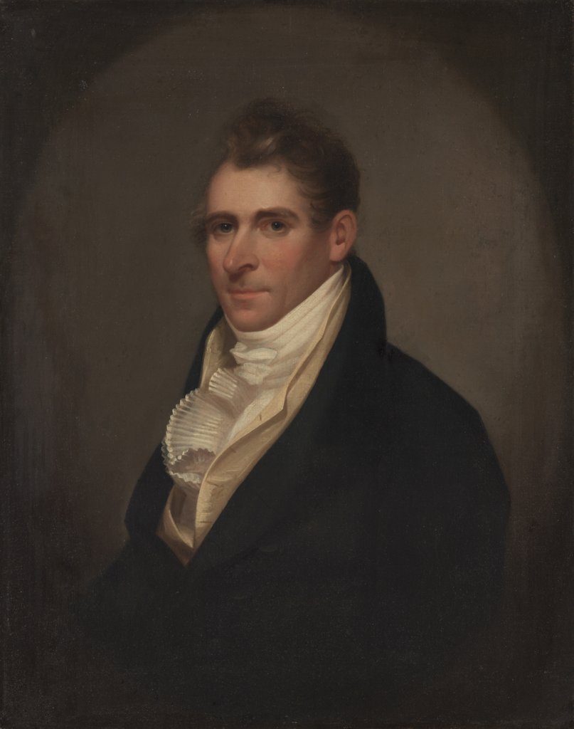 Detail of John Scoville, c. 1810 by Ezra Ames