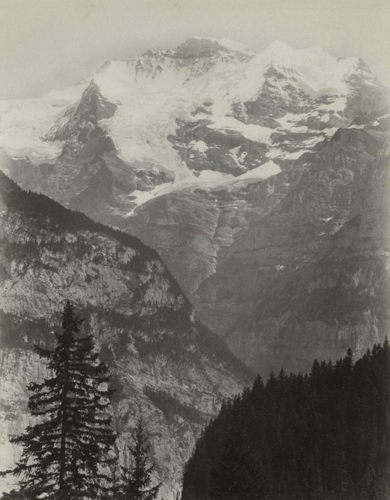 Detail of Jungfrau, View from Mürren, Switzerland, c. 1860s by Charles Soulier