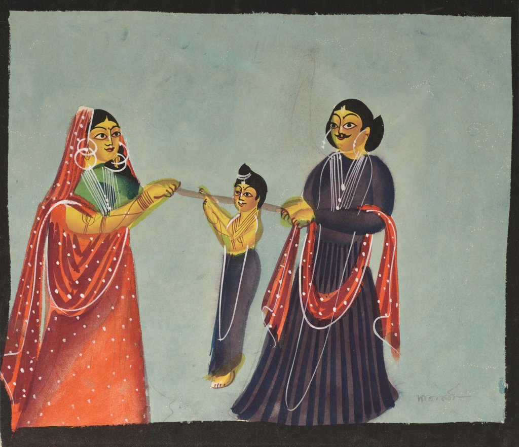 Detail of Kalighat Painting, 1800s by Unknown
