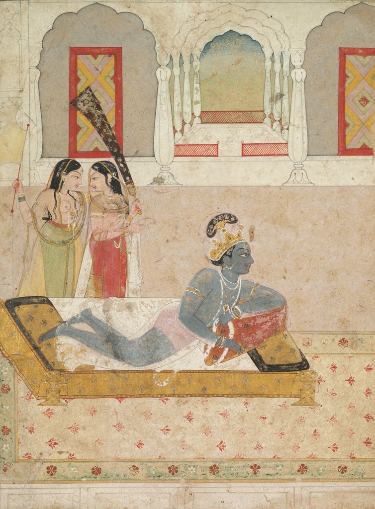 Detail of Krishna Awaiting Radha, c. 1750-1760 by Unknown