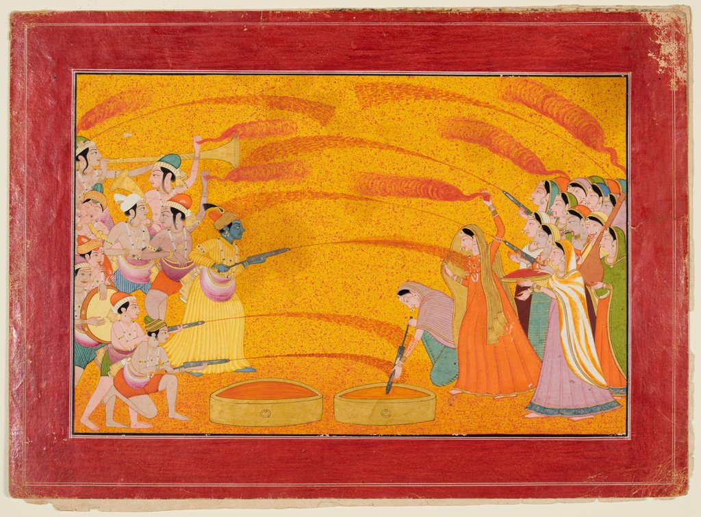 Detail of Krishna Celebrates Holi, c. 1770 by Unknown