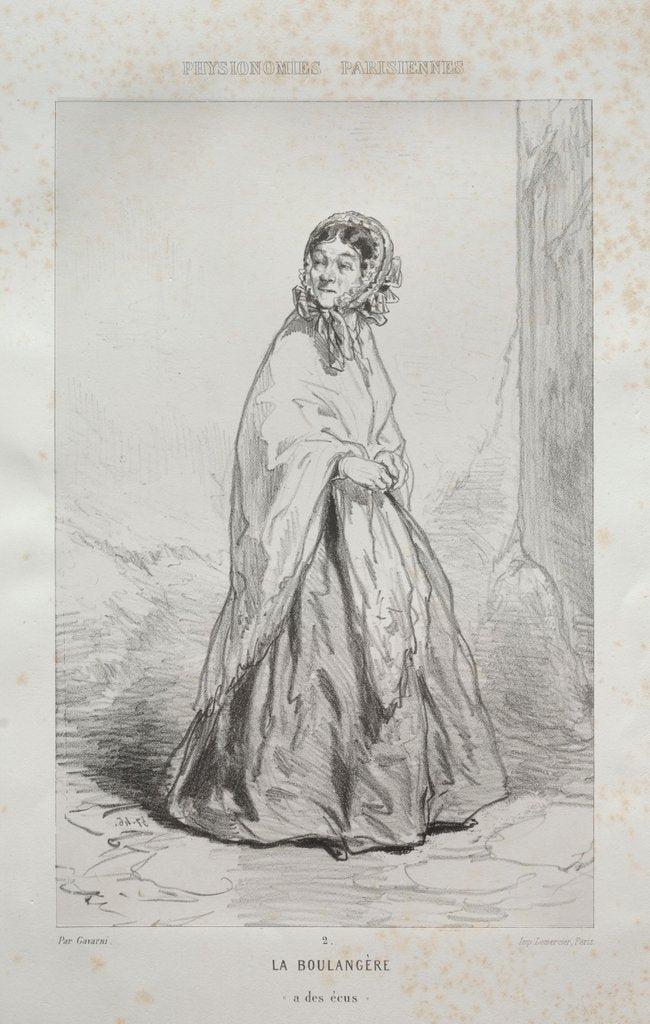 Detail of La Boulangère by Paul Gavarni
