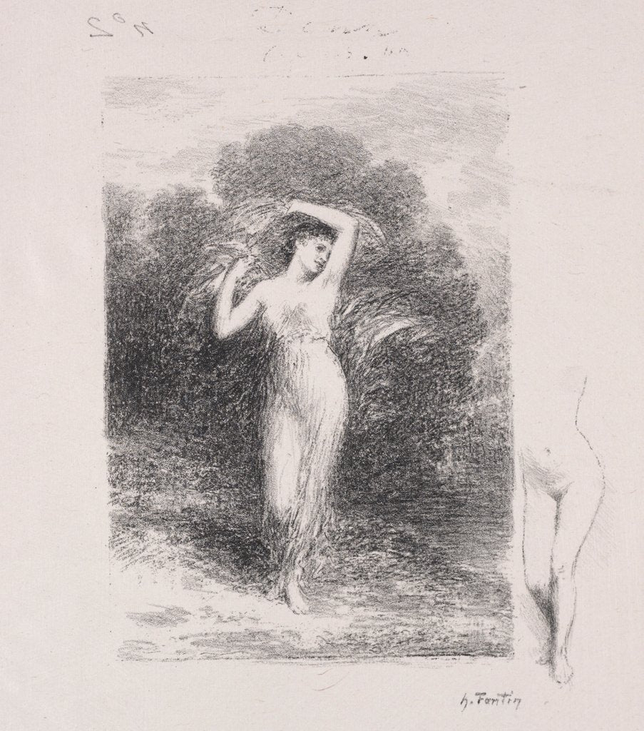Detail of La jeune Malade by Henri Fantin-Latour