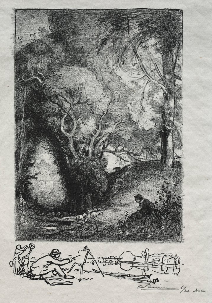 Detail of La Ravine en juin, 1913 by Auguste Louis Lepère