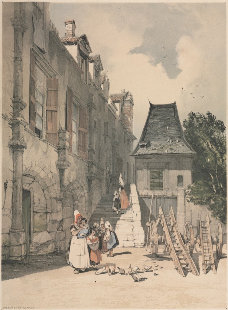 Detail of LAbbaye St. Amand, Rouen, 1839 by Thomas Shotter Boys