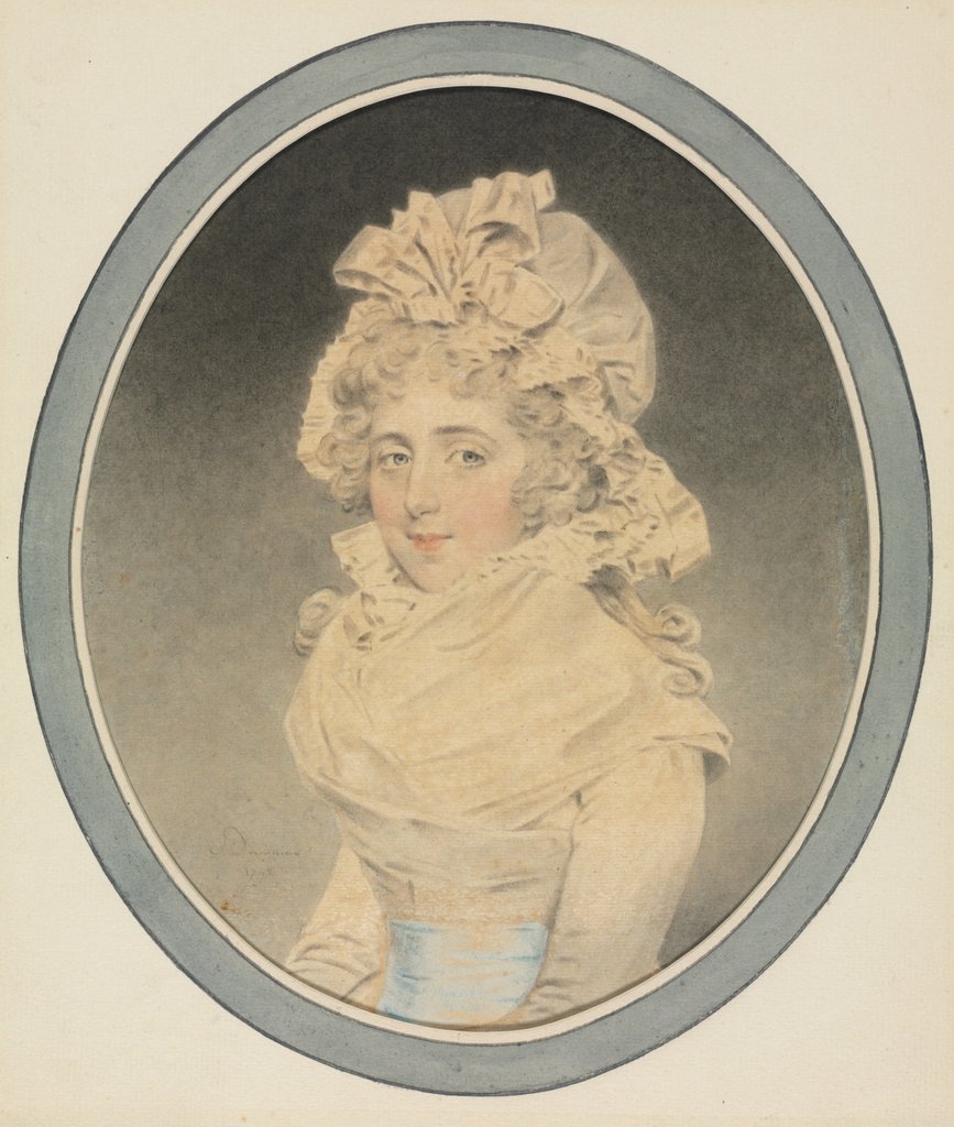 Detail of Lady Caroline Wrottesley, 1792 by John Downman