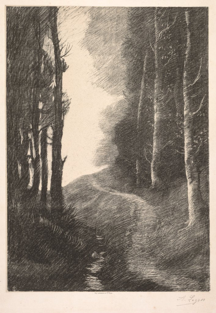 Detail of Landscape at Bouleaux by Alphonse Legros