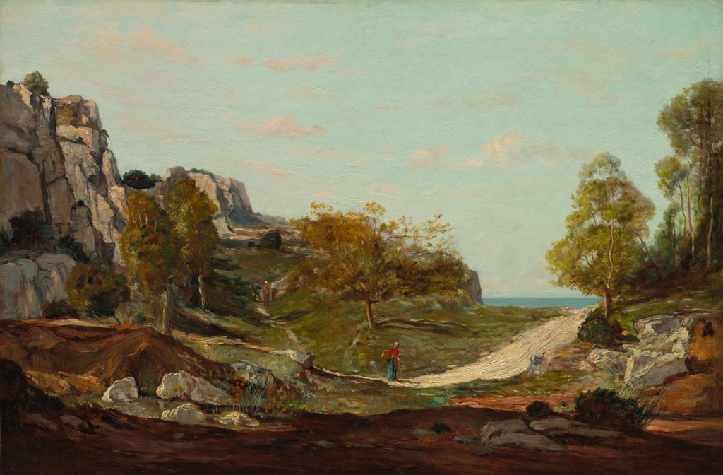 Detail of Landscape at Saint-André, Near Marseilles, c. 1865 by Paul Guigou