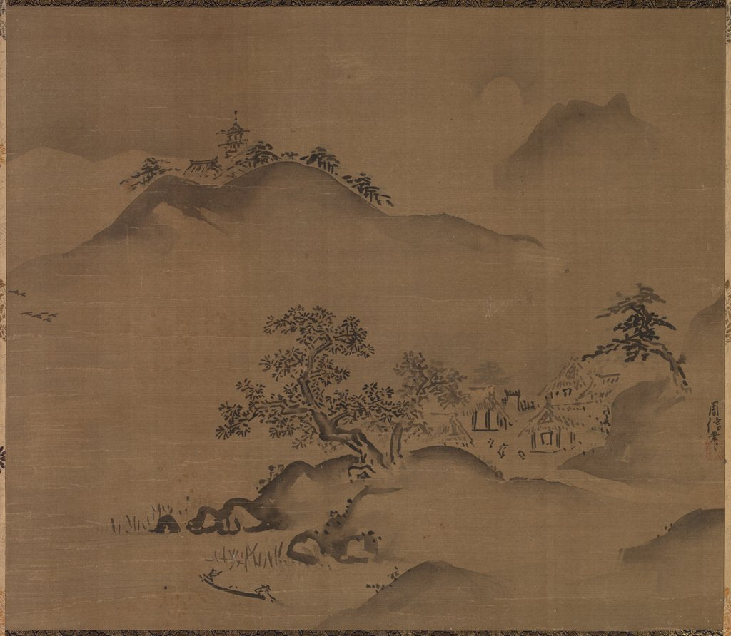 Detail of Landscape by Kano Chikanobu