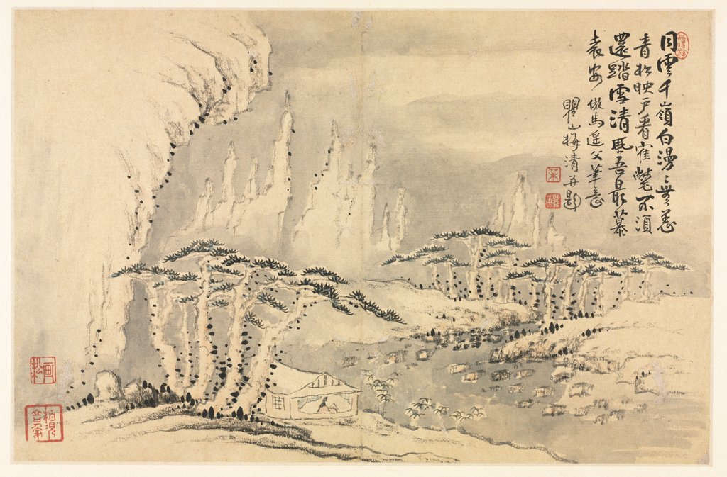 Detail of Landscapes in Various Styles after Old Masters, 1690 by Mei Qing