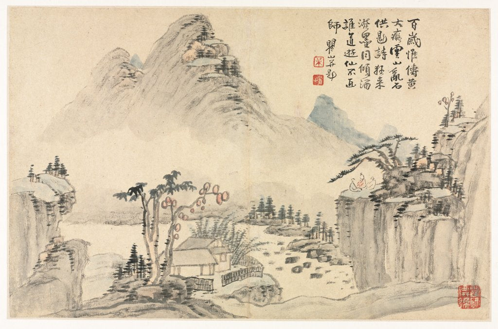 Detail of Landscapes in Various Styles after Old Masters, 1690 by Mei Qing