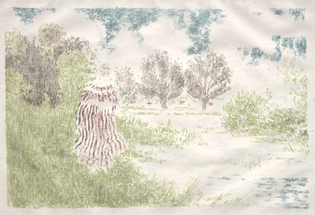 Detail of Landscapes: Woman in a Striped Dress, 1898 by Ker Xavier Roussel