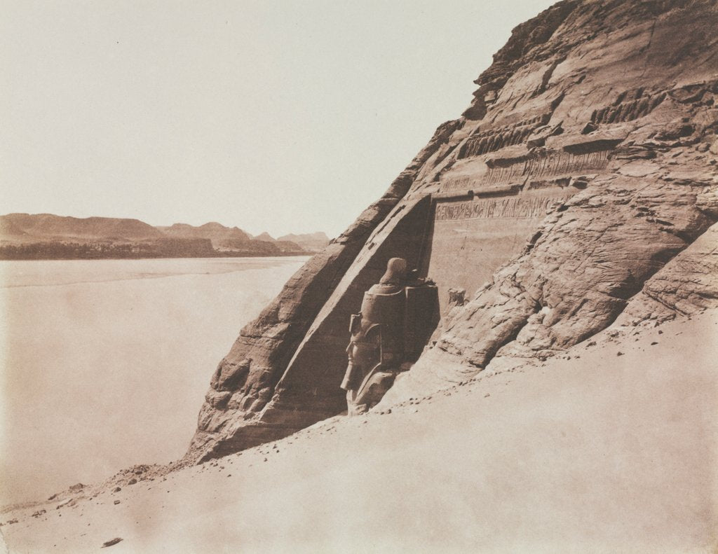 Detail of Large Speos - View taken from the Sand Slope, Abu Simbel, 1851-1852 by Félix Teynard; Goupil et Cie