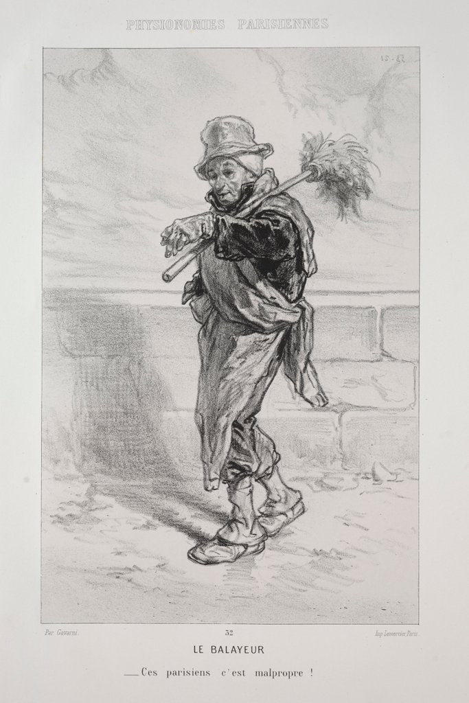 Detail of Le Balayeur by Paul Gavarni