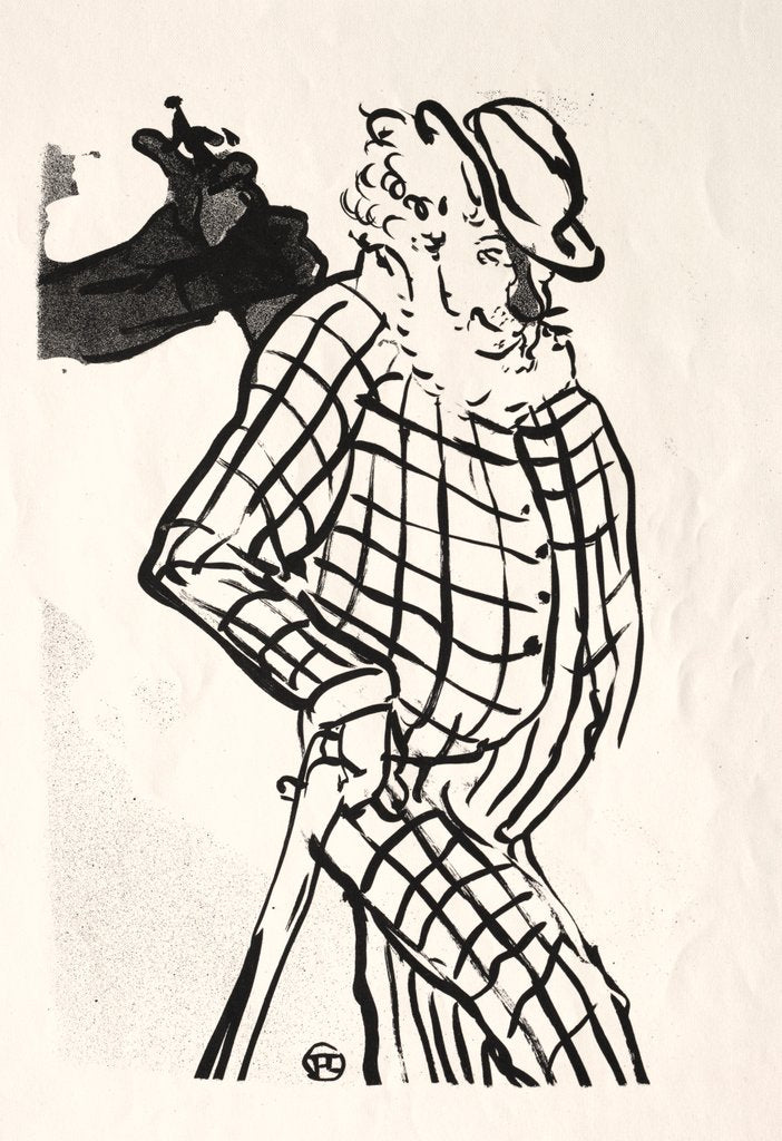 Detail of Le Café-concert: Chanteur Americain, 1893 by Henri de Toulouse-Lautrec