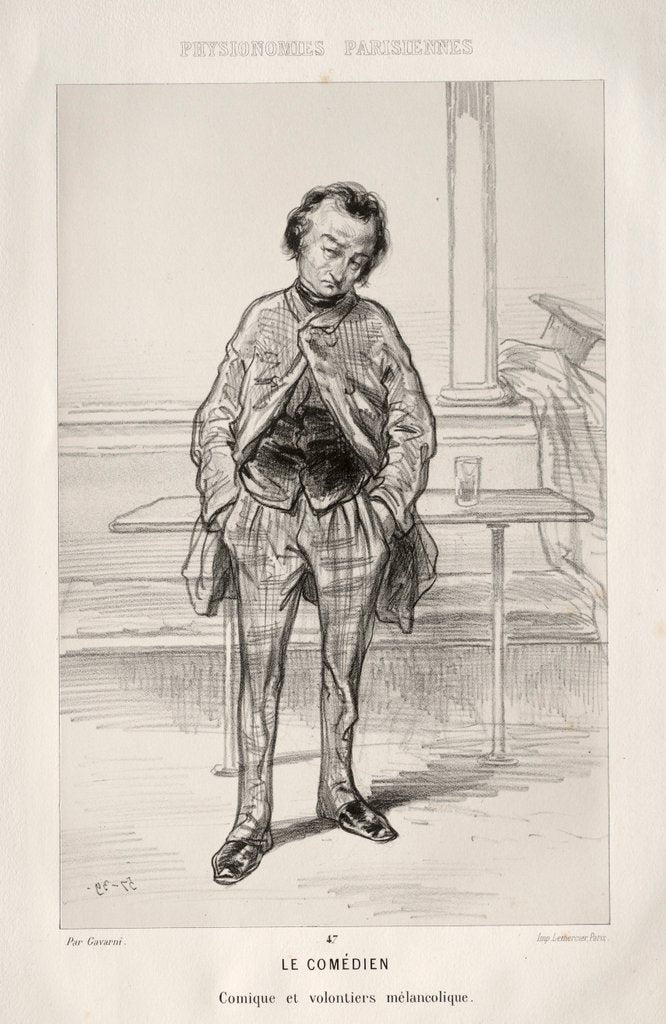 Detail of Le Comédien by Paul Gavarni