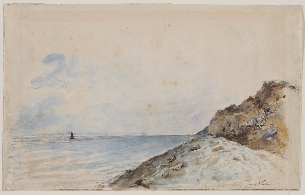 Detail of Le Havre, 1862 by Johan Barthold Jongkind
