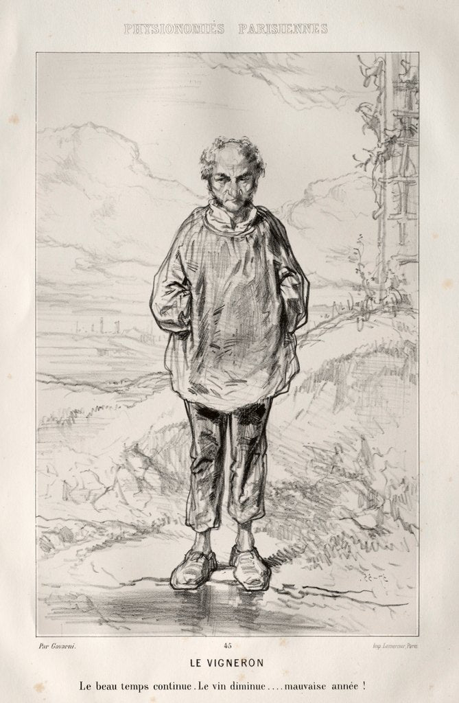Detail of Le Vigneron by Paul Gavarni