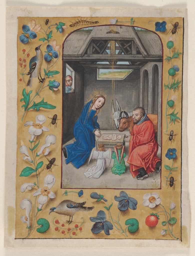 Detail of Leaf Excised from a Book of Hours: The Nativity, c. 1480 by Master of the First Prayerbook of Maximillian